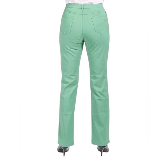 NEW, Simon Chang Denim, Mint Green Straight Leg Pants, Size 8 - Picture 8 of 9